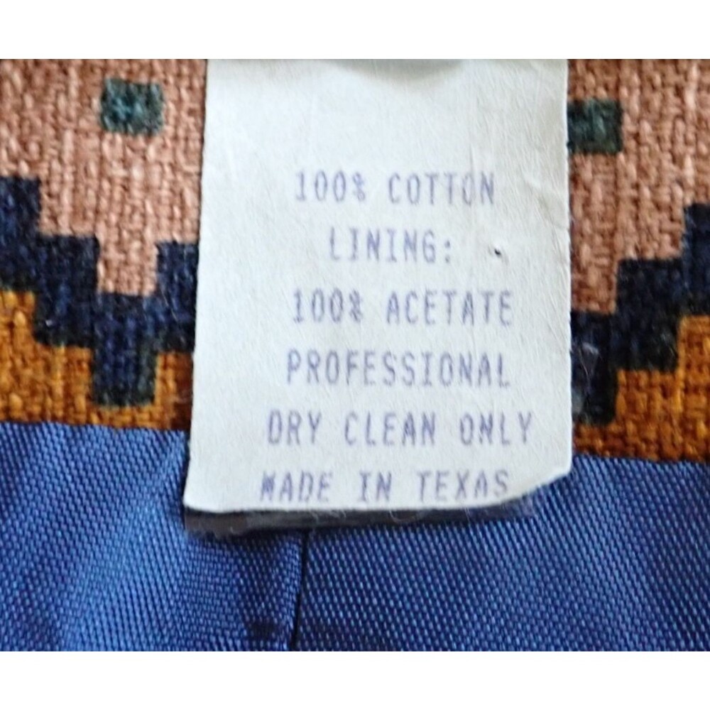 Wraps Western Wear Tapestry sz XL Southwestern Tribal Vest Silver Concha Mint! - Picture 8 of 15